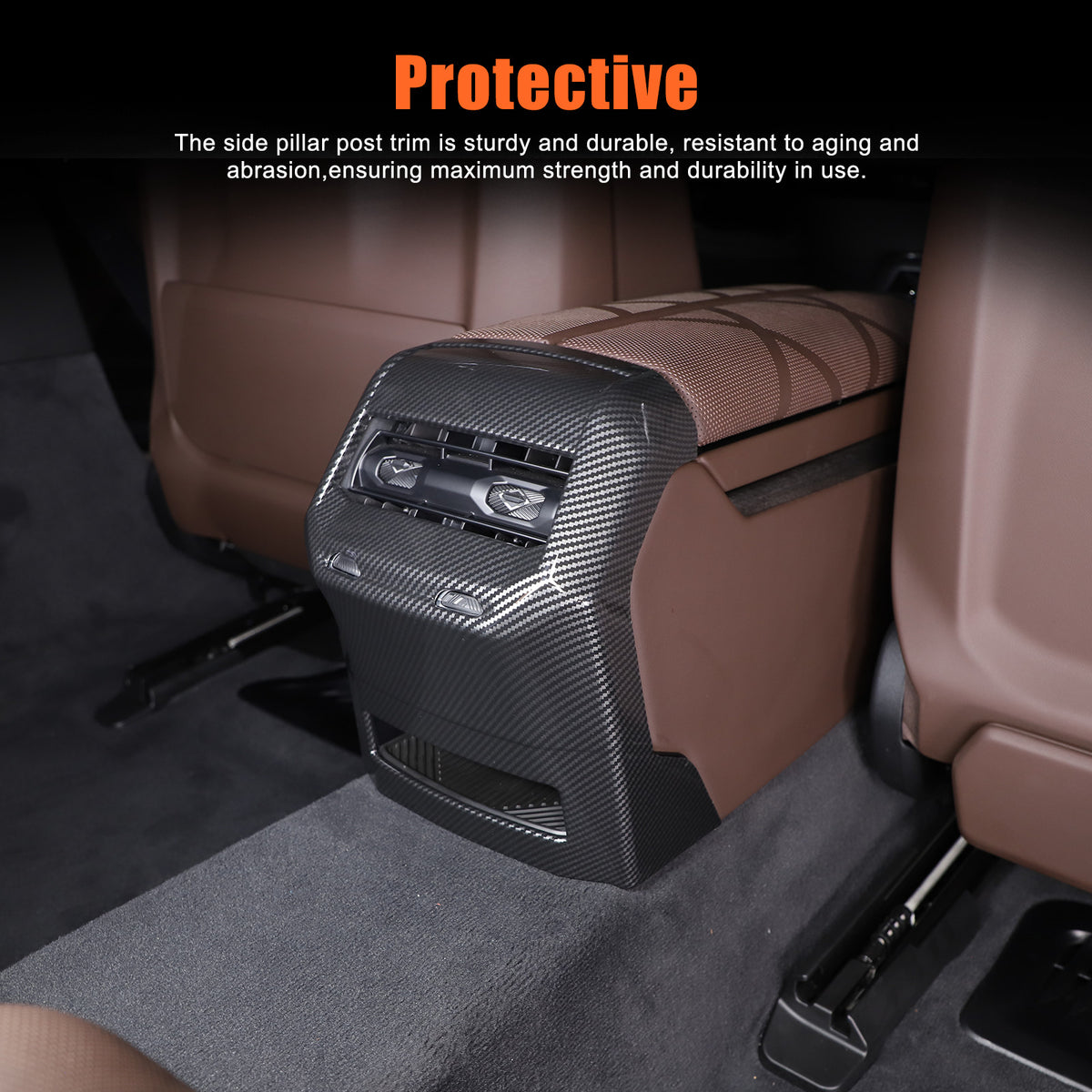 Carbon Fiber Rear Air Vent Outlet Panel Cover Trim For BMW 7 Series G70 i7 2023 10