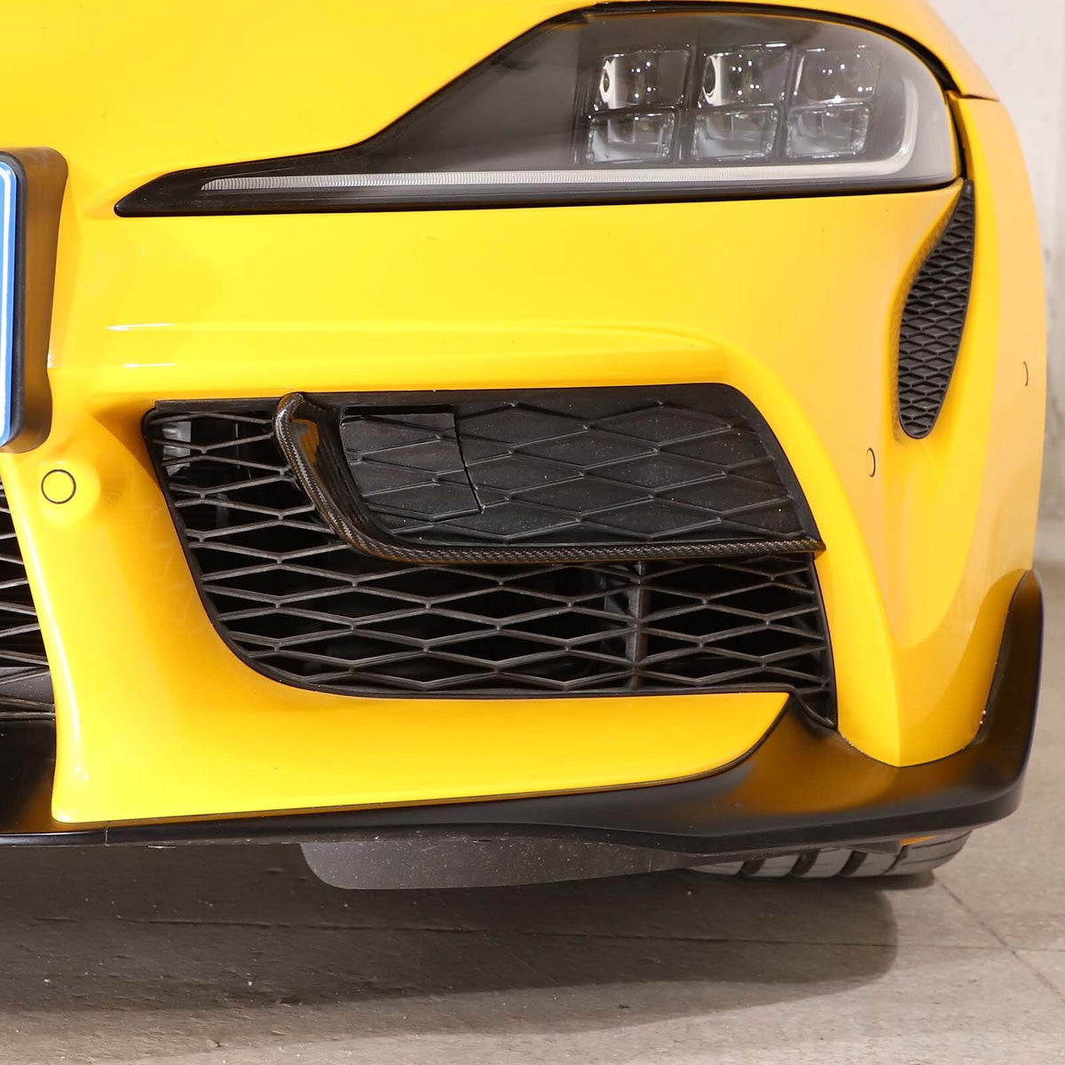 Real Carbon Fiber Front Bumper Side Grill Trim Cover Strip For GR Supra 19+ US 8