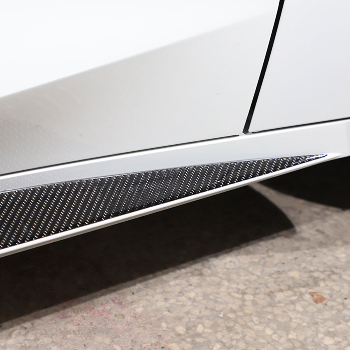 4PCS Soft Carbon Fiber Side Skirt Body Protector Trim For Corvette C8 2020-26 US 6