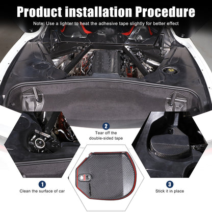 Real Carbon Fiber Rear Strut Shock Tower Cover Mag Ride For Corvette C8 2020-26 21