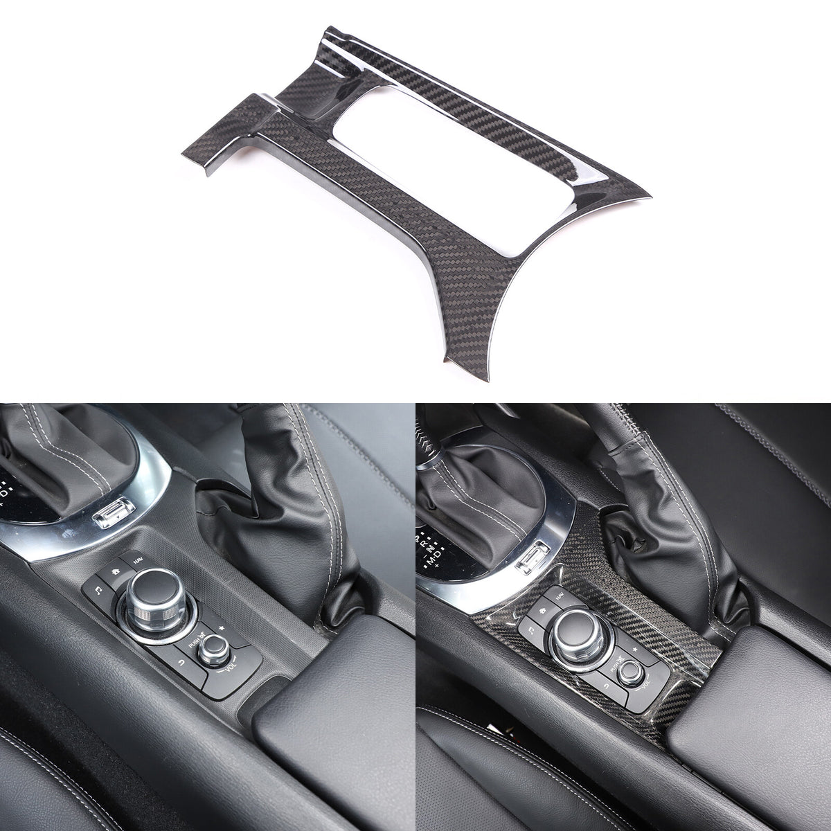 Real Carbon fiber Center Multimedia Panel Cover Trim For Mazda MX-5 2016-23 US 10
