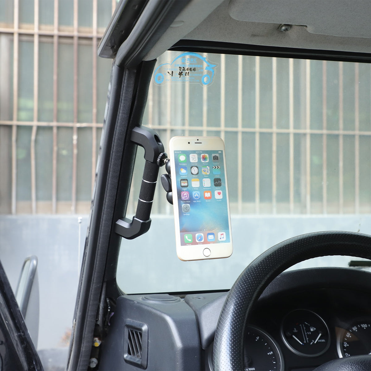Replace Black A-Pillar Handle W/ Phone Mount For LR Defender L316 2004-2018 11