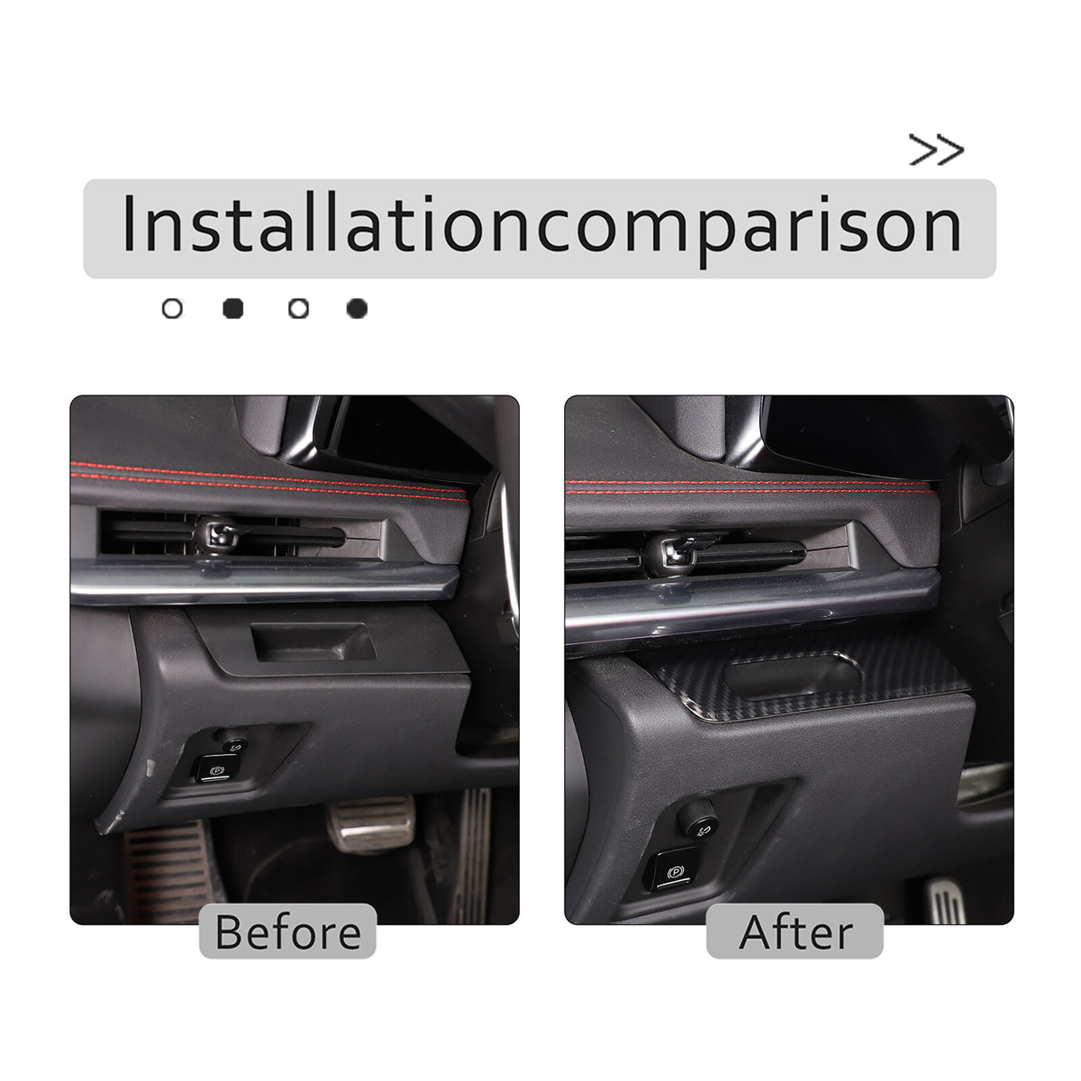ABS Carbon Fiber Interior Full Cover Trim Kit Set For Corvette C8 2020-2025 60