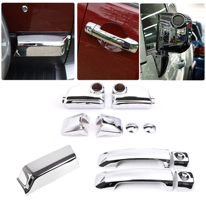 Chrome Door Handles Mirror Caps Tailgate Cover For FJ Cruiser 2007-21 US 2