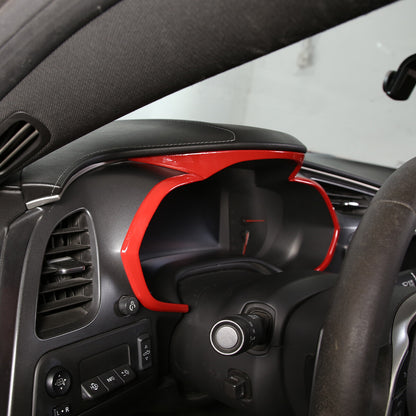 Sports Red ABS Interior Decoration Cover Trim Kit For Corvette C7 2014-19 - Styles 1-5 50