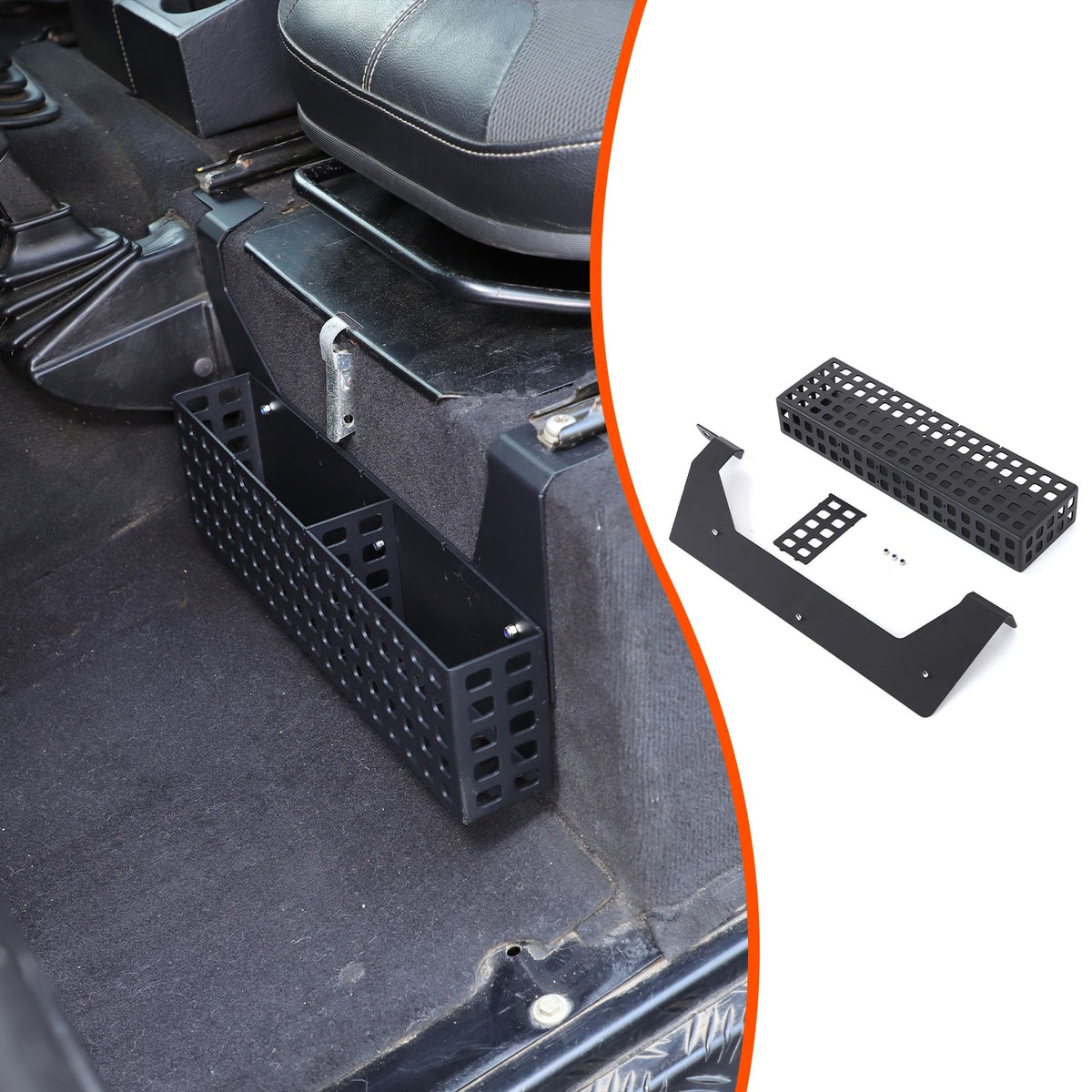 Aluminum Driver Seat Underseat Storage Basket Trim For LR Defender L316 2004-18 11