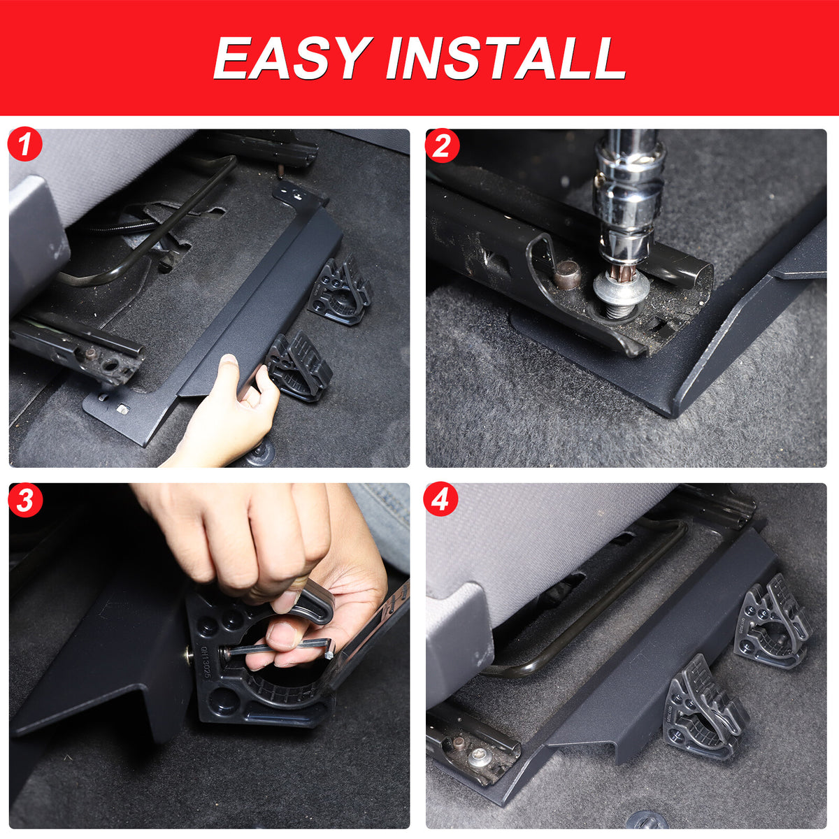 Under Seat Flashlight Holder Bracket Mount For Toyota Tundra 2022-2026 5