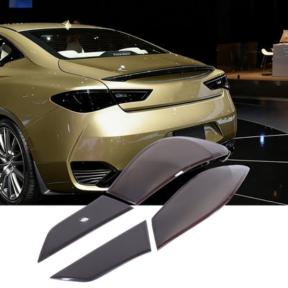 Smoked Black Rear Tail Light Guard Cover Trim Bezel For Infiniti Q60 2016+ US 22