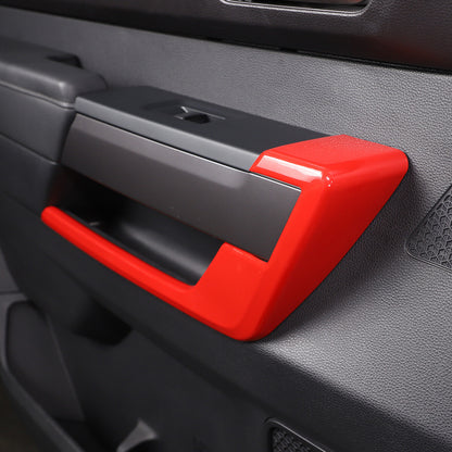 For Toyota Tundra 2022-2026 Window Lift Botton Trim Frame ABS Red 4PCS US 9