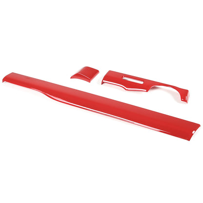 Red ABS Dashboard Center Console Trim Cover for Nissan Titan 2016-23 US 5