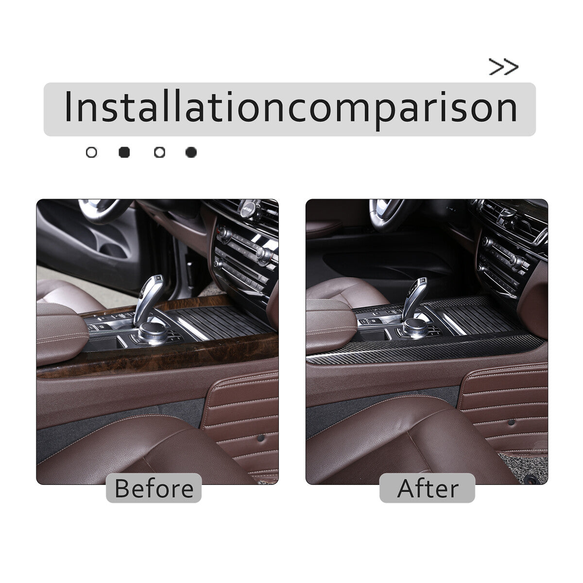 Real Carbon Fiber Dash Panel Door Kit Interior Trim for BMW X5 F15 X5M F85 14-18 11
