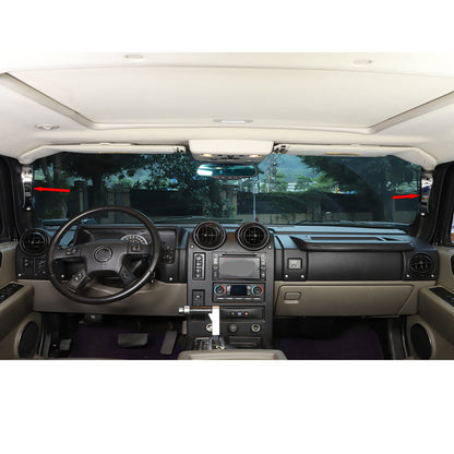 Silver Pair Set Pull Grab Handle A Pillar Alloy Post Trim For Hummer H2 2003-07 3