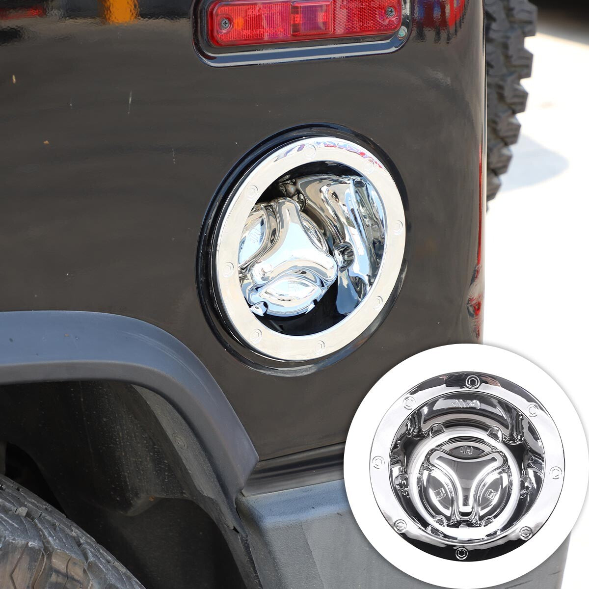 Silver Chrome Cover Trim Door Handle Mirror Hood Vent Kit For Hummer H2 2003-09 14