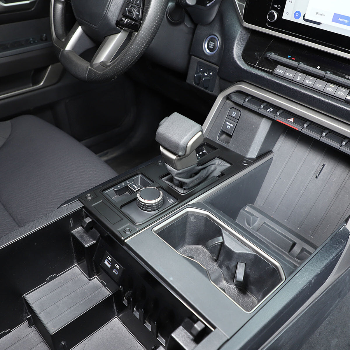 Matte Black ABS Interior Decoration Cover Trim Kit For Toyota Tundra 2022-26 US - Variants 16-20 54