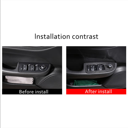 Real Carbon Fiber Window Switch Panel Trim For Alfa Romeo Giulia 952 2017-2020 3