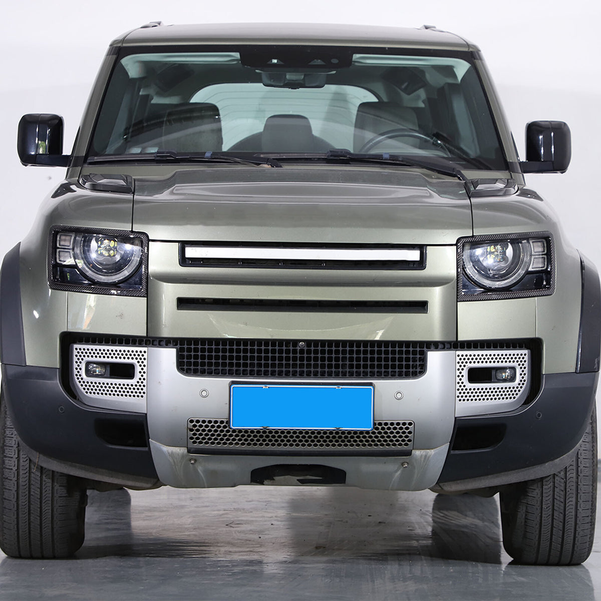 Carbon fiber Front headlight lamp cover Trim For Land Rover Defender 90 110 20+ 8