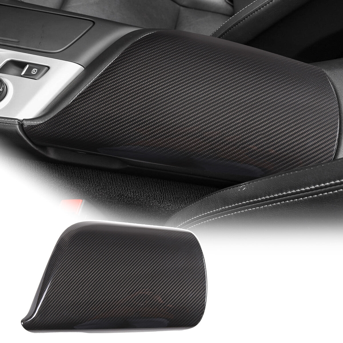 Real Carbon Fiber Center Console Panel Armrest Trim Cover For Corvette C7 14-19 15
