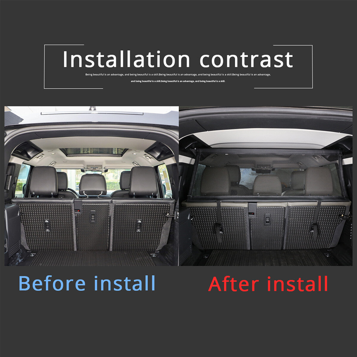 Trunk Cargo Net Pet Isolation Protection Net For Land Rover Defender 110 20-2022 6