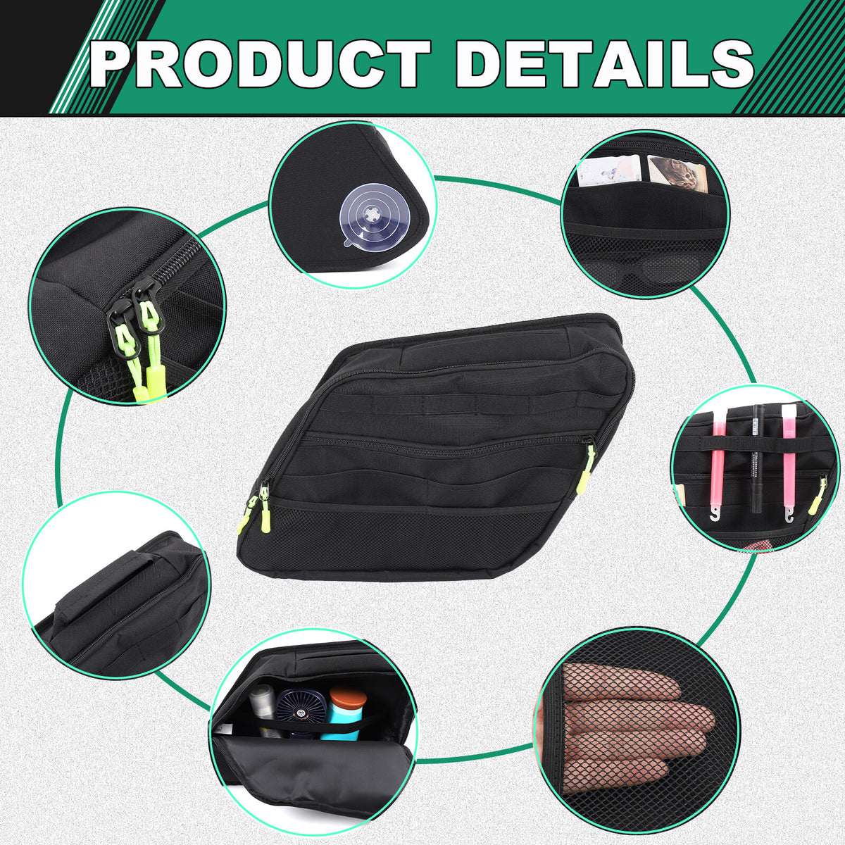 Tailgate Trunk Left Side Window Storage Bag Tray For Nissan Pathfinder 2024 15