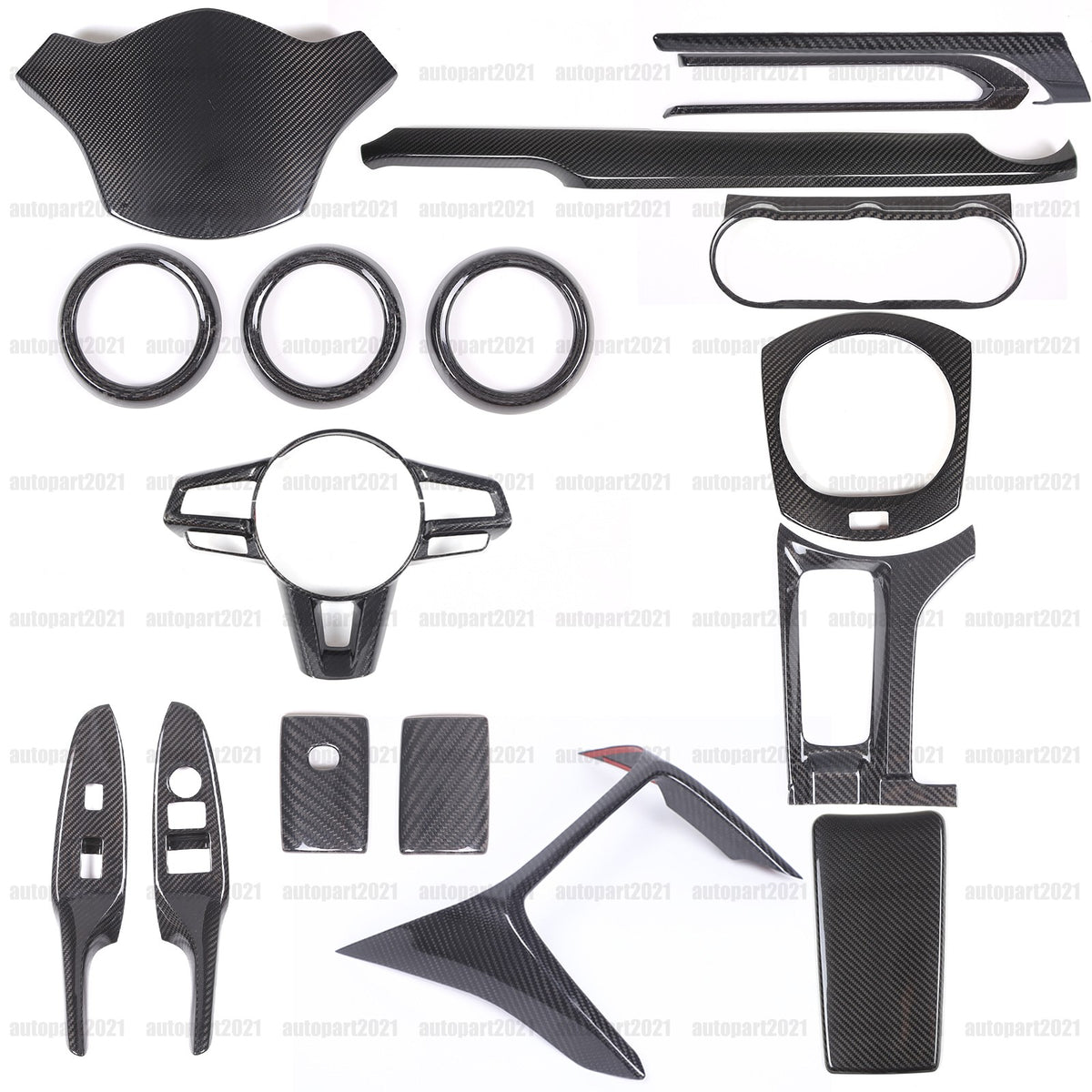 Real Dry Carbon Fiber Interior Center Trim For Mazda MX-5 Miata Convertible 16+ 1