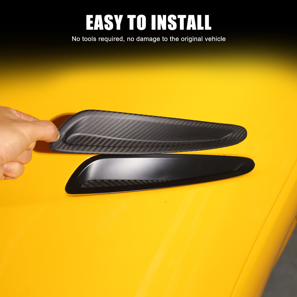Matte Real Carbon Fiber Side Air Vent Trim Cover Fits Toyota Supra A90 2019-2024 1