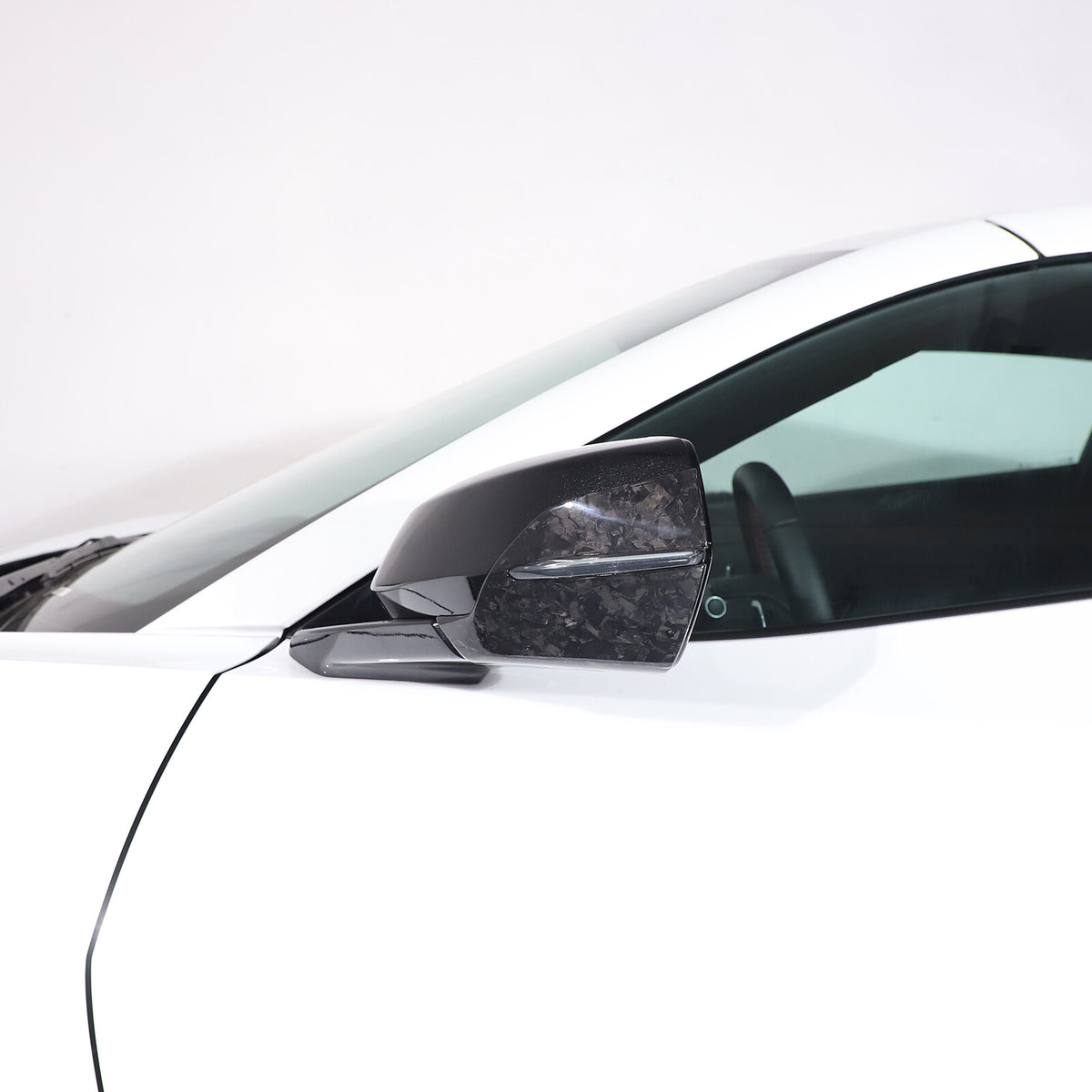 Forged Real Carbon Fiber Side Mirror Base Lower Cover Trim For Corvette C8 20-26 9