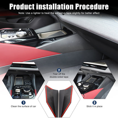 Matte Carbon Fiber Inner Console Side Panel Trim For BMW 5 Series G60 i5 2024+ 16