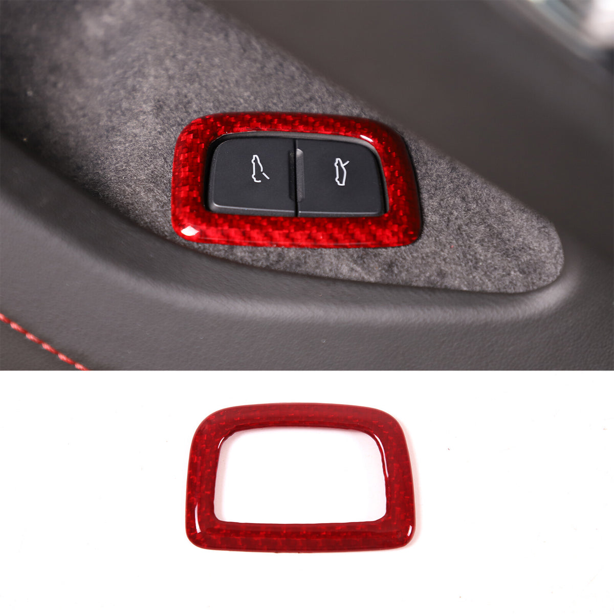 Red Real Carbon Fiber Full Interior Set Decor Trim Kit for Corvette C8 20-25 132