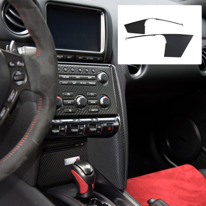 Real Carbon Fiber Mode Button Side Cover Trim For Nissan GT‑R R35 2008‑2016 19