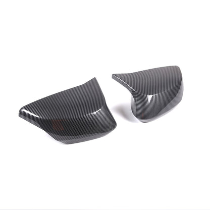 M Style Carbon Fiber Style Side Mirror Cover Caps Overlay For 20-26 Corvette C8 9