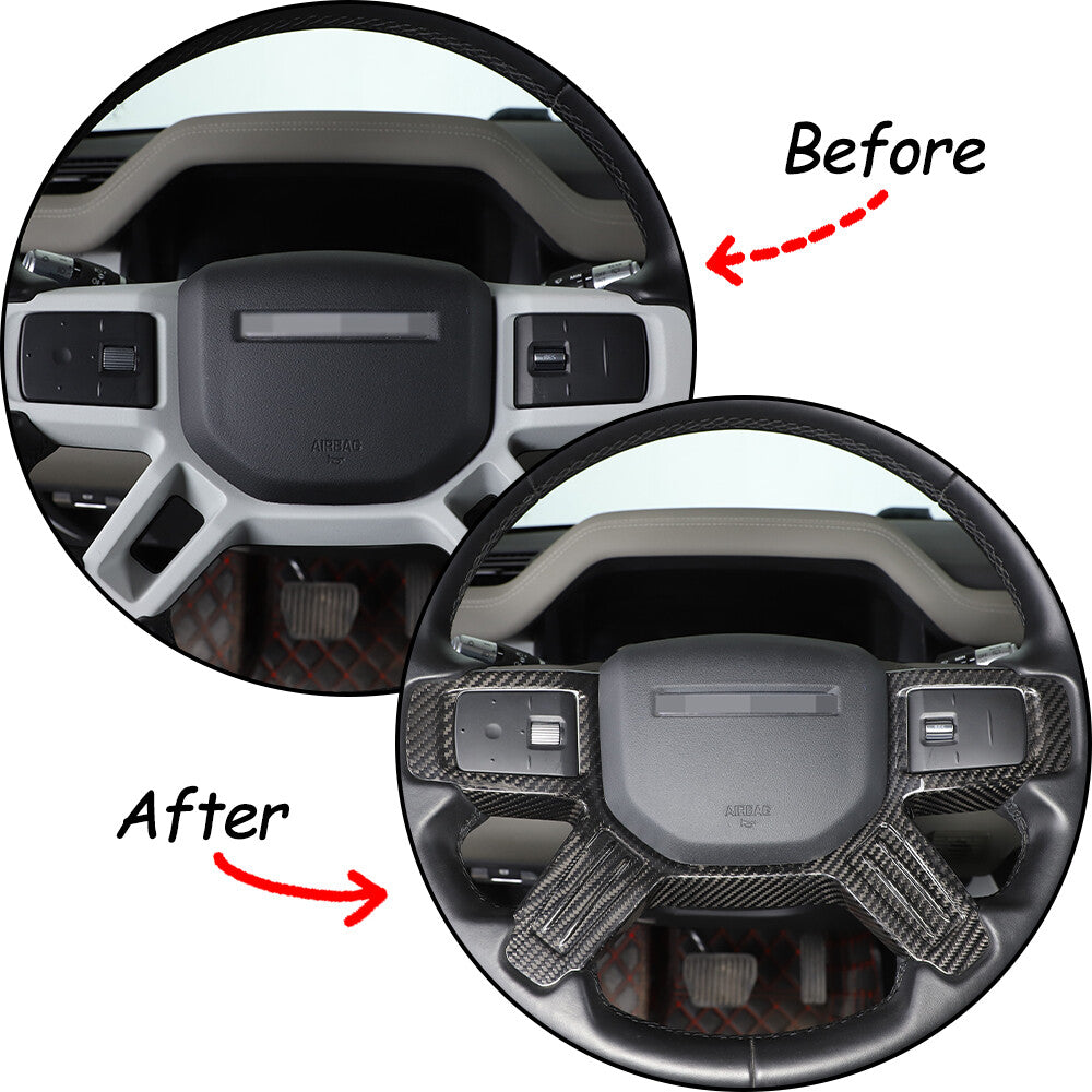 Real Dry Carbon Fiber Full Interior Trim Set For LR Defender 90 110 L663 20-23 6
