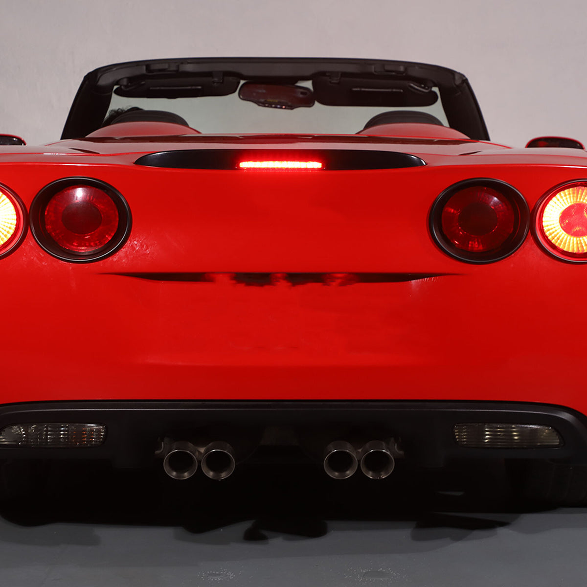 Matte Black Tail Light Lamp Cover Trim Ring Overlay For Corvette C6 2005-2013 6