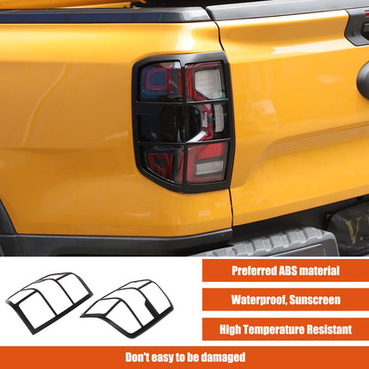 Matte Black ABS Tail Light Frame Trim For Ford Ranger T9 2023+ US 13