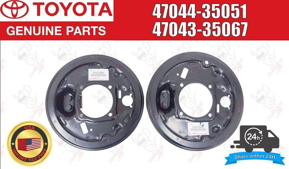 TOYOTA OEM Rear Brake Backing Plate RH & LH Set 47043-35061 47044-35051 1