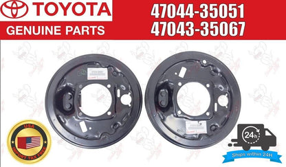 TOYOTA OEM Rear Brake Backing Plate RH & LH Set 47043-35061 47044-35051 1