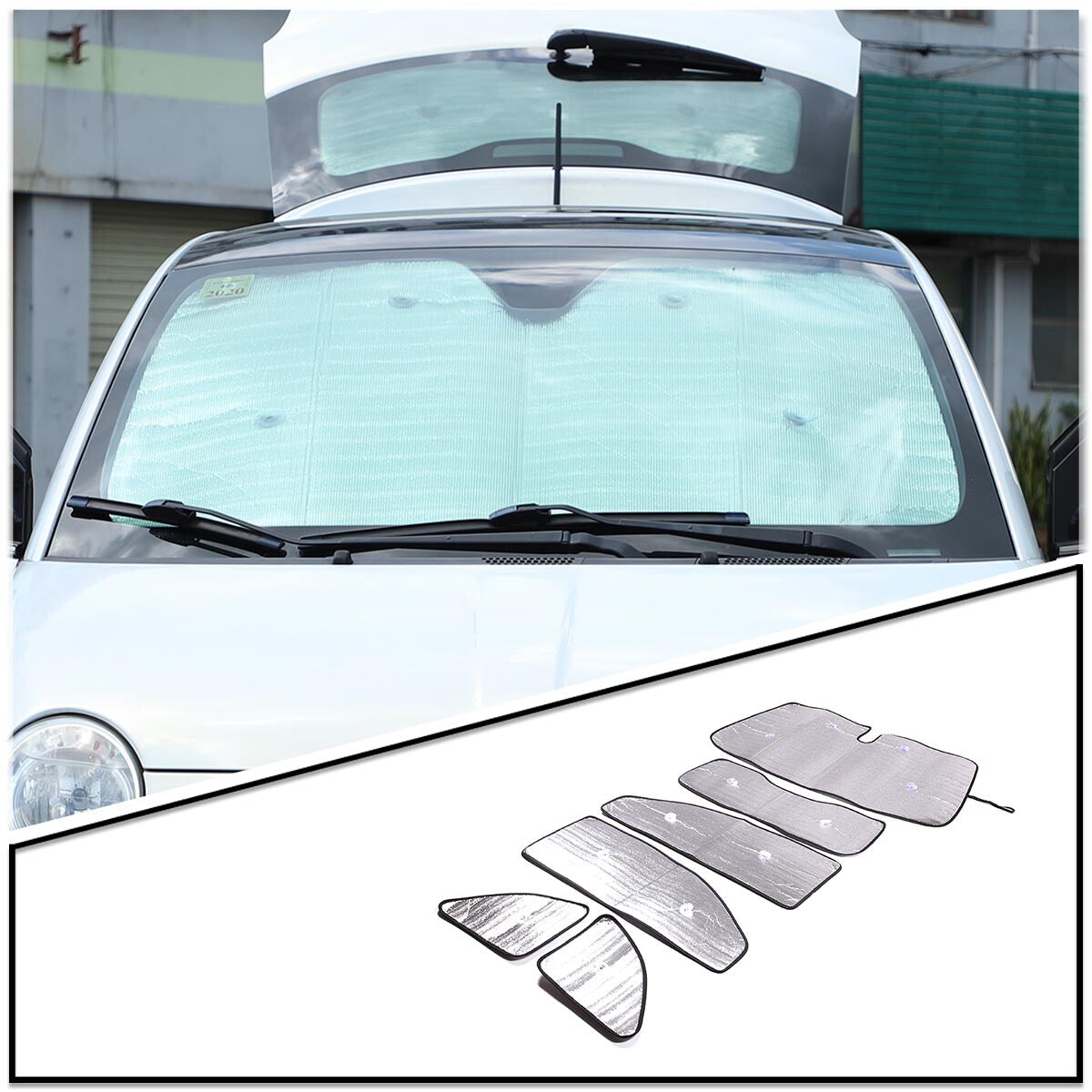 Full Side Window Sun Shield Privacy Sunshade 6pcs Cover For Fiat 500 2011-2022 4