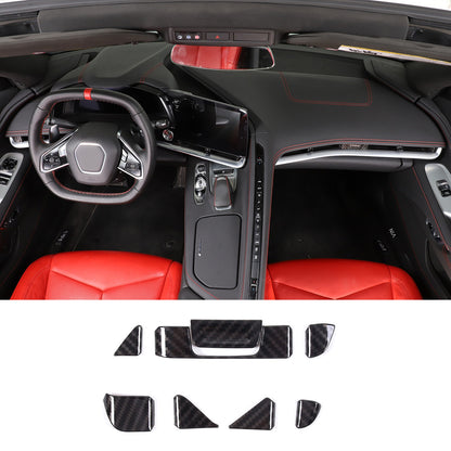 Carbon Fiber ABS Interior Full Decor Cover Trim Kit For Corvette C8 2020-2025 - Styles 26-30 73