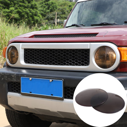 Black Smoked Front Left + Right Headlight Lens Cover For Toyota FJ Cruiser 07-21 2