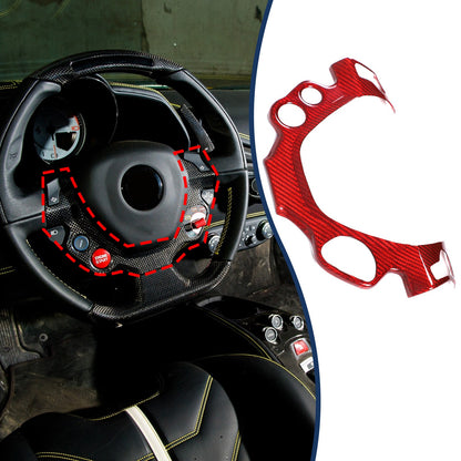 Red Real Carbon Fiber Center Interior Set Cover Trim Kit For Ferrari 458 2011-16 2