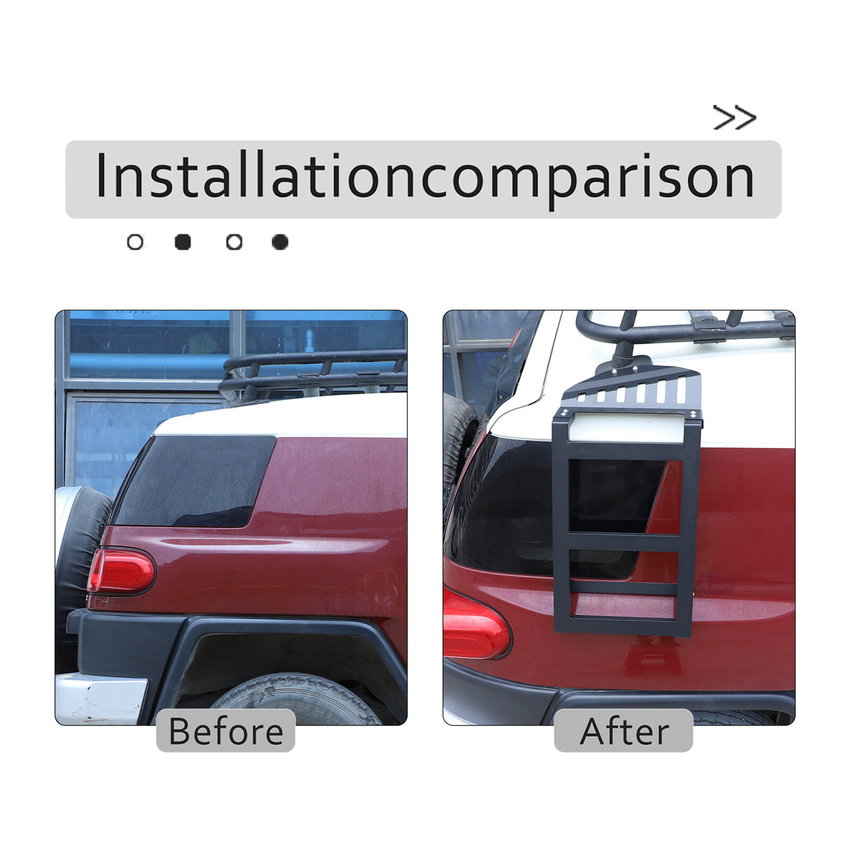 Right Side Window Step Ladder Roof Rack Access for Toyota FJ Cruiser 2007-21 US 10