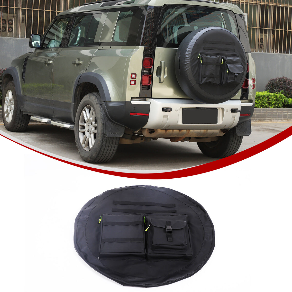 Spare Tire Wheel Protective Protection Cover For Land Rover Defender L663 2020+ 15