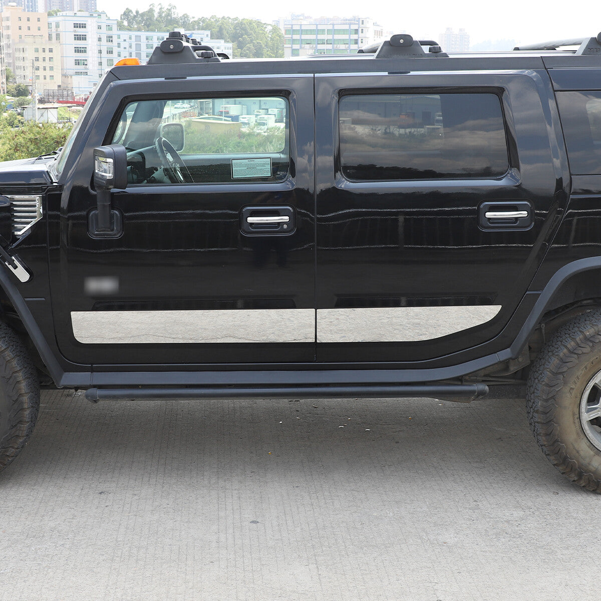 Chrome Steel Exterior Rocker Panel Trim Hood Deck Vent Set For Hummer H2 03-09 59
