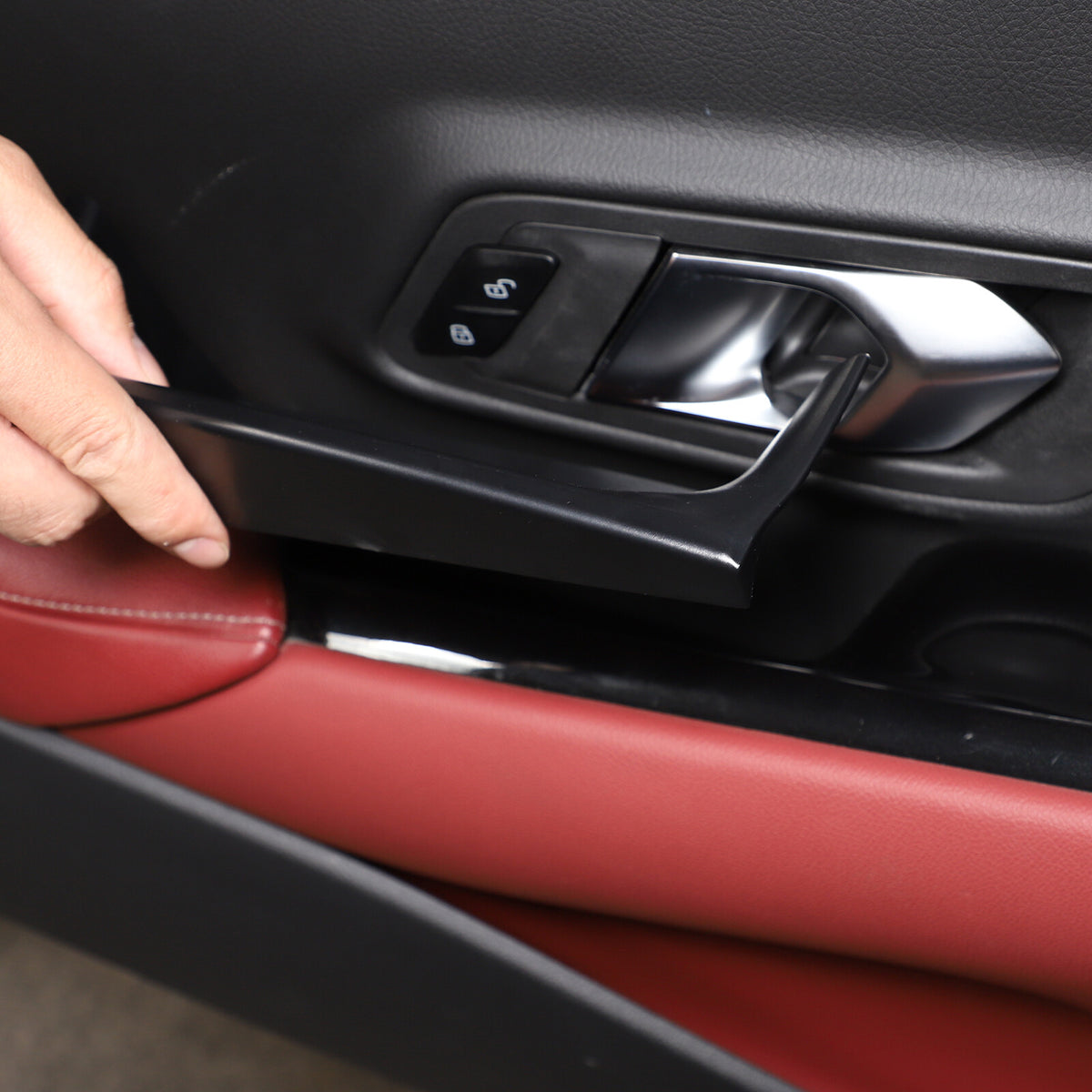 For Toyota Supra 2019-2024 Door Storage Storage Box ABS Black (Fits Supra) 6