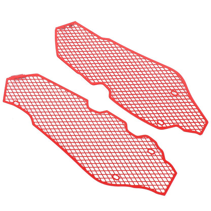 Red Steel Side Intake Mesh Grille Insert Guard For Corvette C8 2020-2026 19