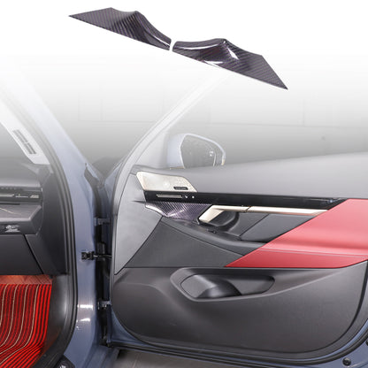 Real Carbon Fiber Interior Door Handle Panel Cover Trim For BMW 5 Series G60 24+ 4