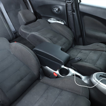 Center Console Armrest Storage Box Black Central Container For Nissan Juke 10-19 1