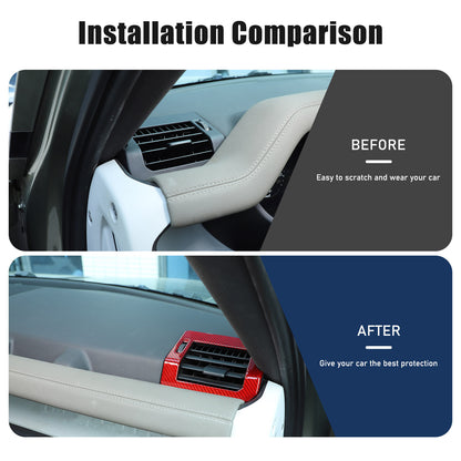Red Real Carbon Fiber Air Vent Outlet Cover Trim For LR Defender L663 2020-24 13