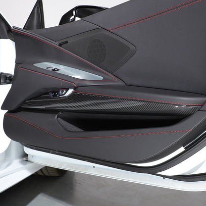 Real Carbon fiber Interior Inner Door Panel Cover Trim for Corvette C8 20-26 US 10