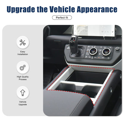Matte Real Carbon Fiber Center Console Gear Shift Trim For LR Defender L663 25+ 8
