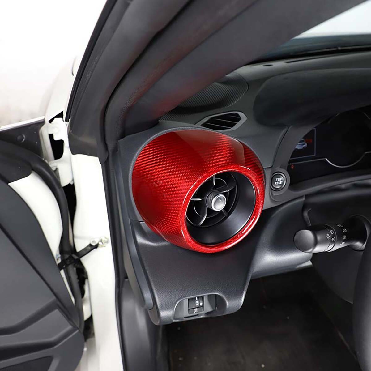 Red Real Carbon Fiber Interior Center Console Trim Set Kit For Subaru BRZ 22+ 192